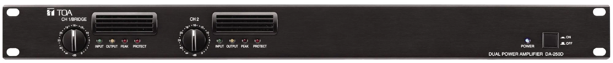 TOA DA-250DH 2-Channel Digital Power Amplifier - 250W, Compact, Rack-Mountable (DA250DH)