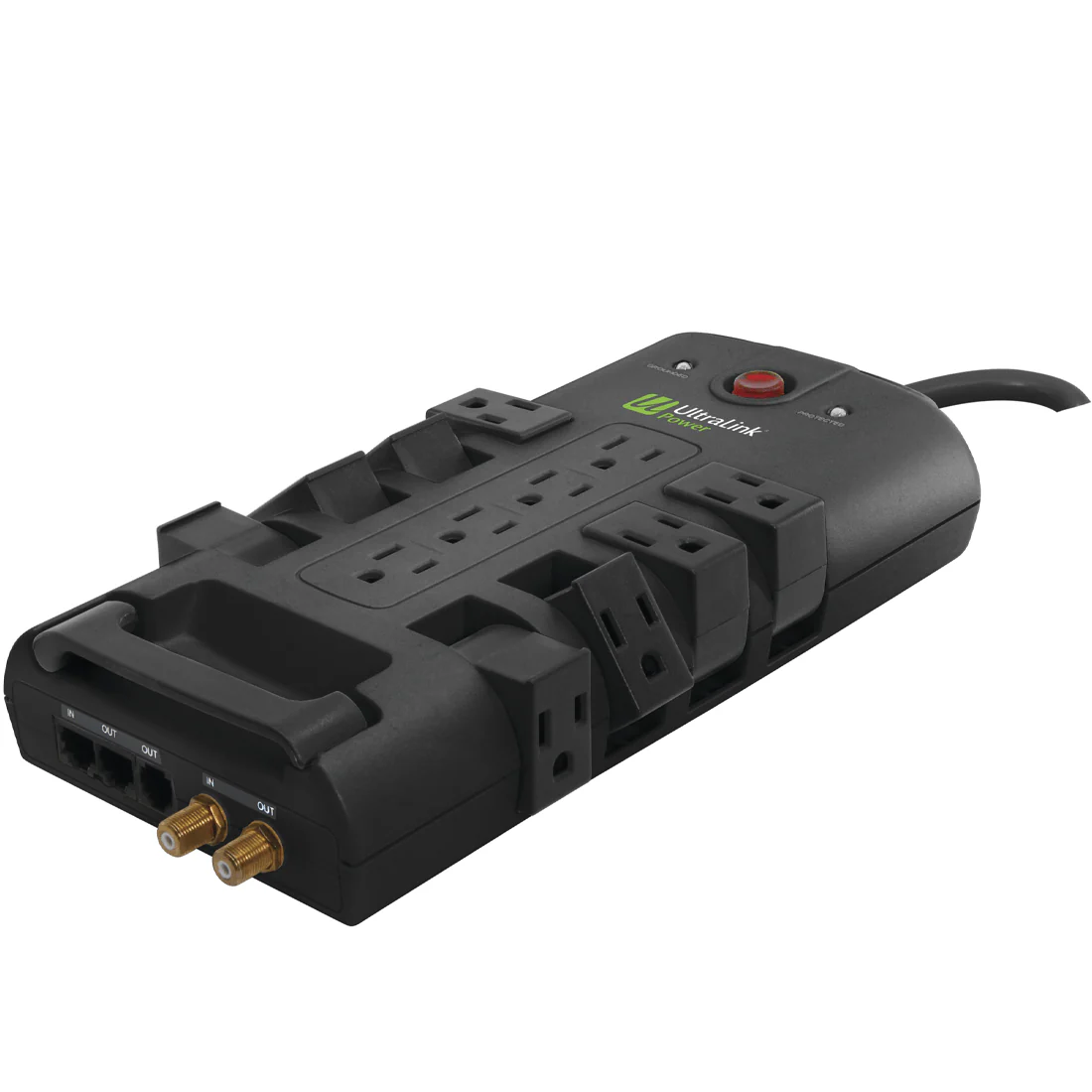 Ultralink PS1200R 12 Outlet Multimedia Surge Protector (PS1200R)