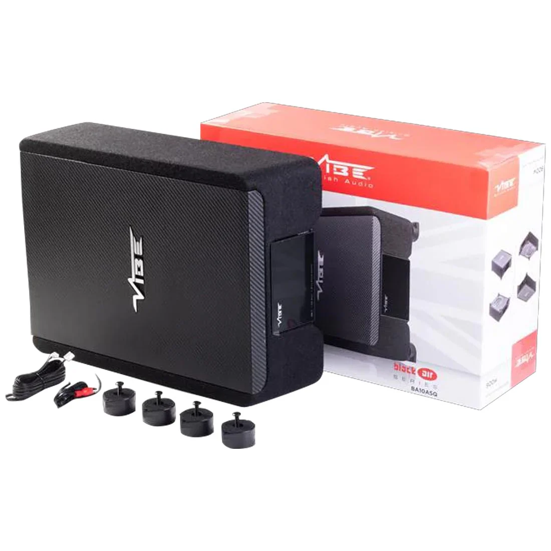 Vibe Audio BA10ASQ-V4 Black Air 10" Shallow Active Loaded Subwoofer Enclosure - Each (BA10ASQV4) - Image 6