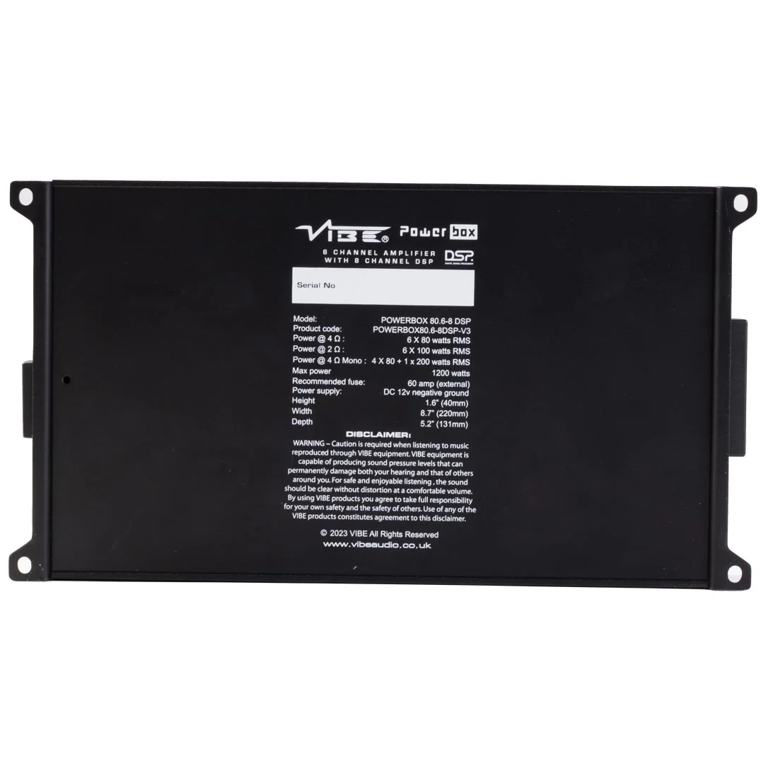 Vibe PB806.8-DSP-V3 Class D 6-Channel Micro Car Amplifier (PB8068DSPV3) - Image 11
