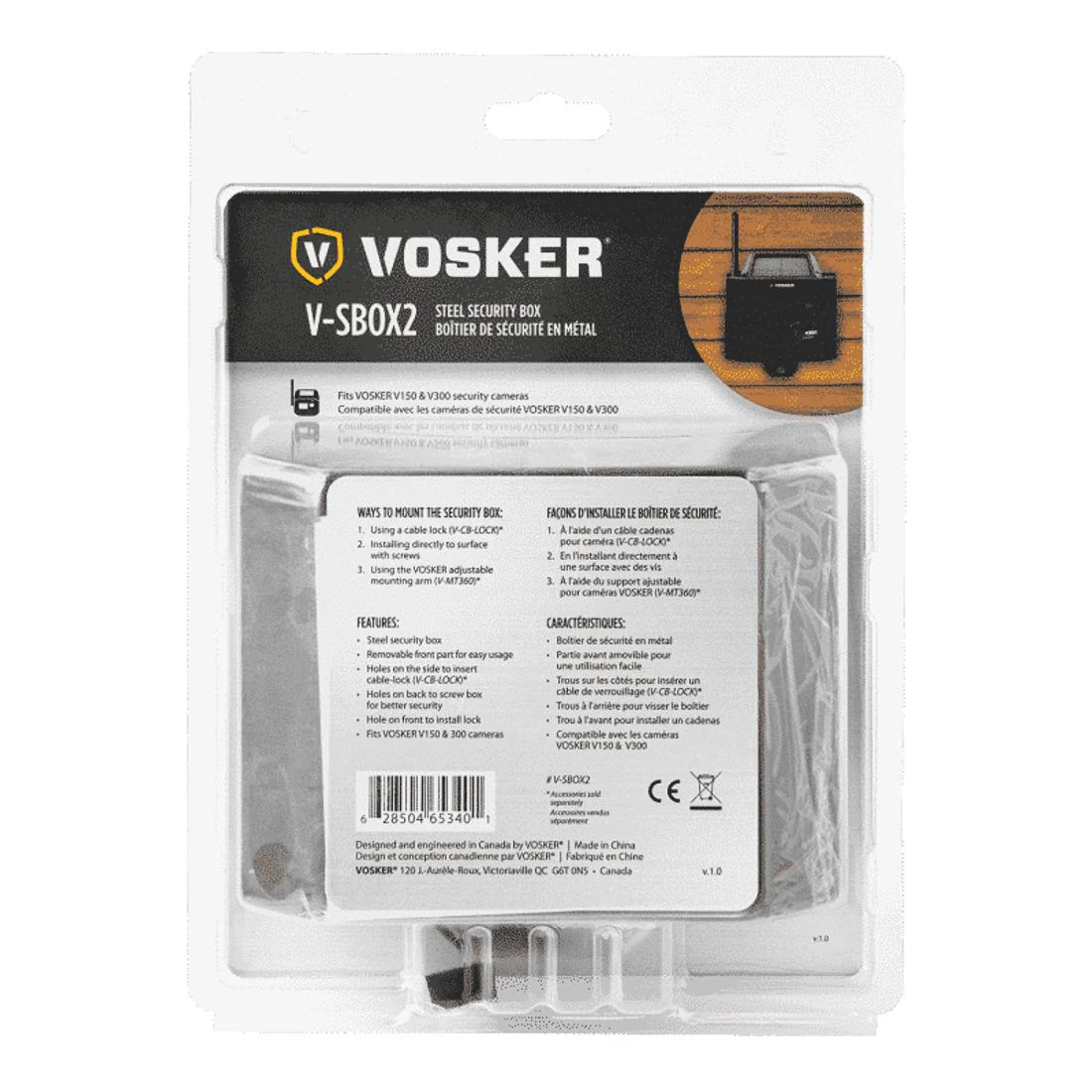 VOSKER V-SBOX2 Metal Security Box for V150 and V300 Security Cameras (Weather-Resistant, Heavy Duty Steel) (VSBOX2) - Image 8