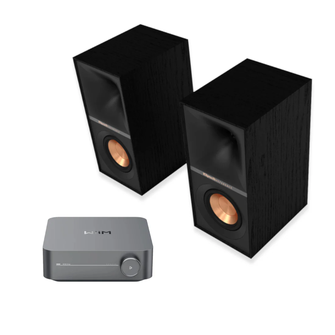 WiiM Amp Streaming Amplifier & Klipsch R-40M Bookshelf Speakers Bundle