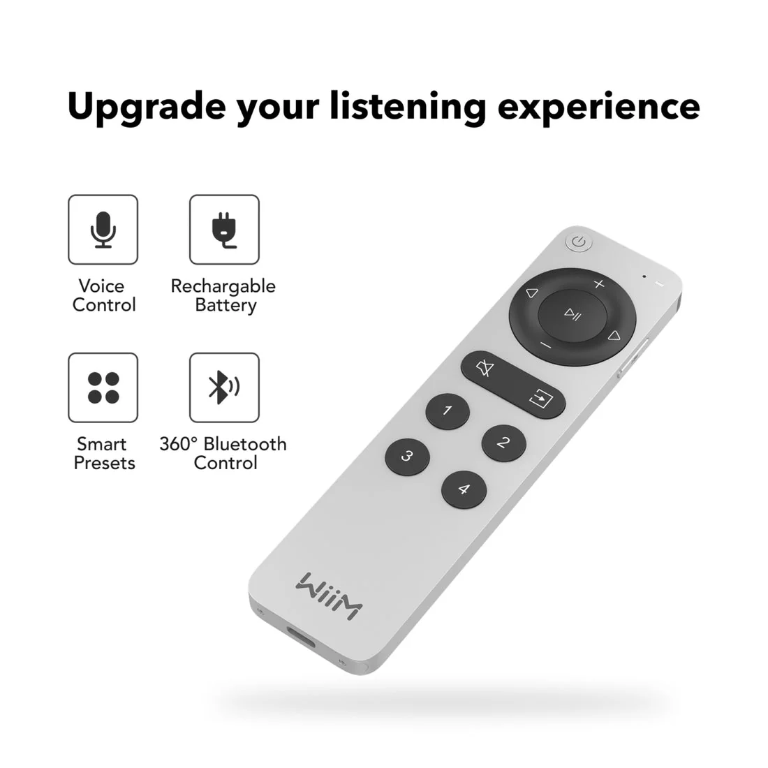 WiiM Voice Remote 2 Push-To-Talk Bluetooth Remote - Image 2