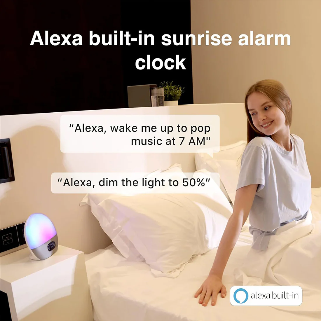 WiiM Wake-up Light: Sound Machine, Music Alarms, and Sleep Assistant - Image 4